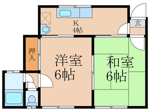 森アパ－トの物件間取画像